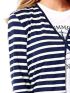 MARYLAND Women's Blue and White Striped Cardigan 12237 ALINA
