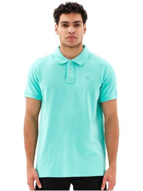 EMERSON Men's Short Sleeve Pique Polo Shirt 231.EM35.69GD  TURQUOISE