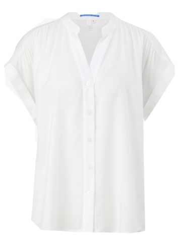 S.OLIVER off-white short-sleeved tunic top 2124146-0200 Ecru