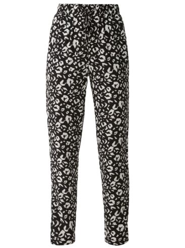 S.OLIVER Women's black and white trousers 2132619-99A6 Black