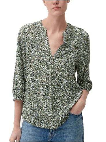S.OLIVER Women's olive viscose tunic top 2132607-79B6 Olive