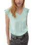 S.OLIVER Γυναικείο τυρκουάζ αμάνικο μπλουζάκι με δαντέλα 2132615-6092 Pastel Turquoise