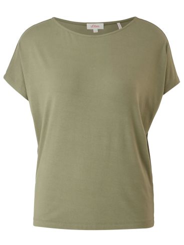 S.OLIVER Γυναικείο λαδί αμάνικο μπλουζάκι 2112030-7928 Olive