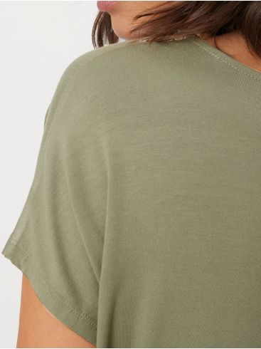 S.OLIVER Γυναικείο λαδί αμάνικο μπλουζάκι 2112030-7928 Olive