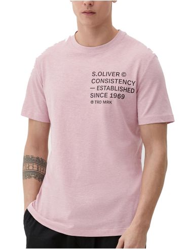 S.OLIVER Men's white short-sleeved T-Shirt 2130254-01D2 white