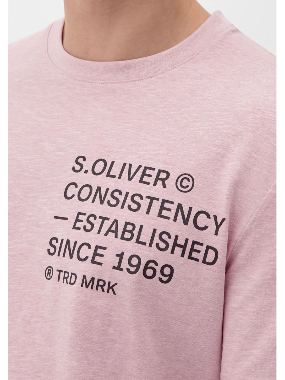 S.OLIVER Men\'s pink short-sleeved T-Shirt 2129852.41W2 Rose