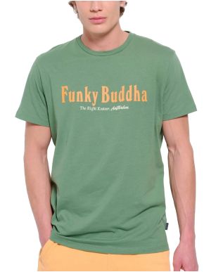 FUNKY BUDDHA Men's green T-Shirt FBM007-021-04 DK IVY