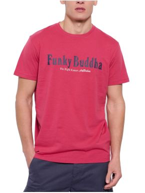 FUNKY BUDDHA Ανδρικό κόκκινο T-Shirt FBM007-021-04 ROSE