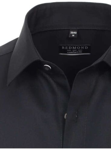 REDMOND Men's black long-sleeve shirt