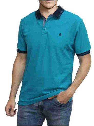 FORESTAL Men's Turquoise Short Sleeve Polo Shirt 721403 TURQUOISE 63