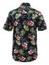 DUKE Ανδρικό κοντομάνικο χαβανέζικο πουκάμισο (έως 7XL) 101306 WILTON-D555 Black