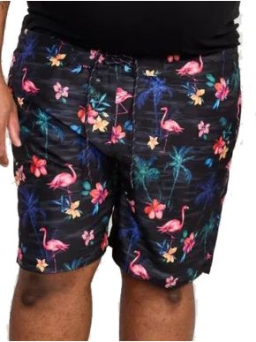 DUKE Men's colorful bermuda swimwear (up to 7XL), 211308-R CAMPTON-D555 Black