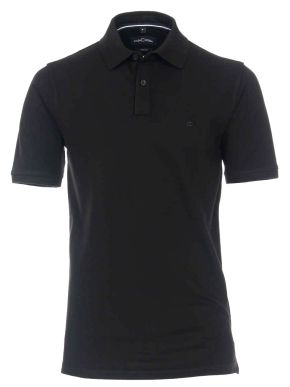 CASA MODA Men's black short sleeve pique polo shirt