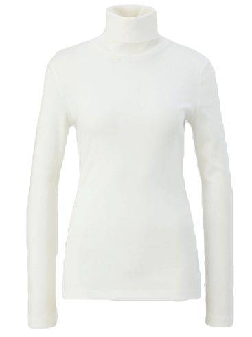 S.OLIVER Women's off-white long sleeve turtleneck 2133440.0200 Ecru