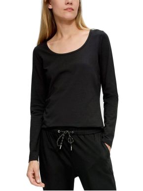S.OLIVER Γυναικεία μαύρη μακρυμάνικη μπλούζα 2135961.9999 black