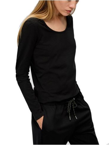 S.OLIVER Γυναικεία μαύρη μακρυμάνικη μπλούζα 2135961.9999 black