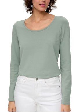 More about S.OLIVER Women's olive long sleeve blouse 2135961.7210 Sage Green