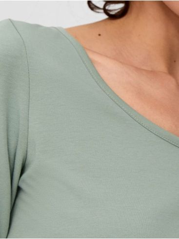 S.OLIVER Γυναικεία λαδί μακρυμάνικη μπλούζα 2135961.7210 Sage Green