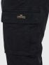 FUNKY BUDDHA Ανδρικό μαύρο ελαστικό cargo παντελόνι FBM008-002-02 BLACK