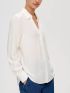 S.OLIVER Women's off-white long-sleeved viscose blouse 2133440-9999