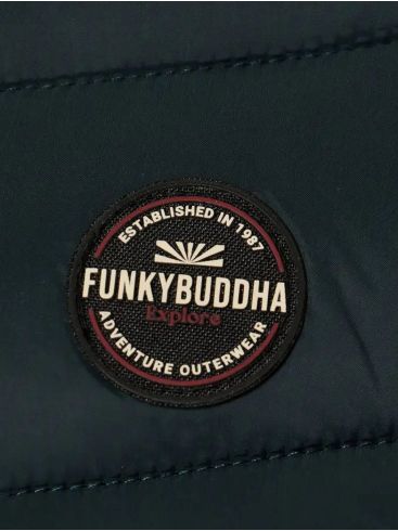 FUNKY BUDDHA Men's sleeveless jacket FBM008-004-01 DEEP GREEN