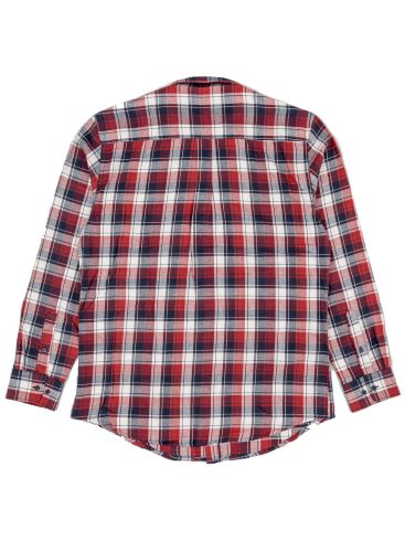 LOSAN Men's Red Long Sleeve Flannel Shirt LMNAP0102_23013 040 Red
