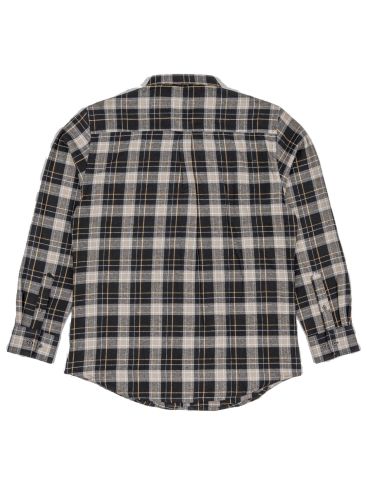 LOSAN Men's Black Long Sleeve Flannel Shirt LMNAP0102_23001 002 Black