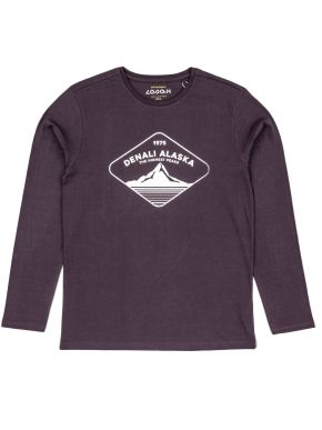 LOSAN Men's Long Sleeve T-Shirt LMNAP0103-23043-618 Eggplant