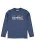 LOSAN Men's Blue Long Sleeve Print T-Shirt LMNAP0103_23042 692