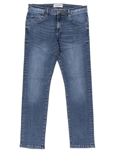 LOSAN Ανδρικό μπλέ ελαστικό παντελόνι τζιν LMNAP0401_23013 Blue