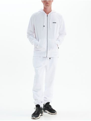 EMERSON Men's white sweatshirt jacket 222.EM21.34 WHITE