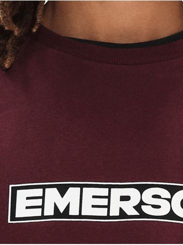 EMERSON Men's burgundy sweatshirt 222.EM20.111 WINE ..