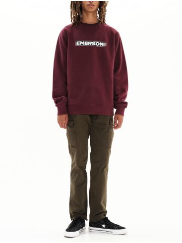 EMERSON Men's burgundy sweatshirt 222.EM20.111 WINE ..