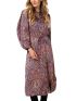 ESQUALO Dutch long sleeve satin dress 14525 Print