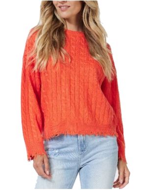ESQUALO Γυναικείο πορτοκαλί πουλόβερ F23 18502 Orange