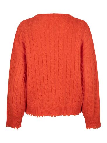 ESQUALO Women's orange sweater 18502 Orange