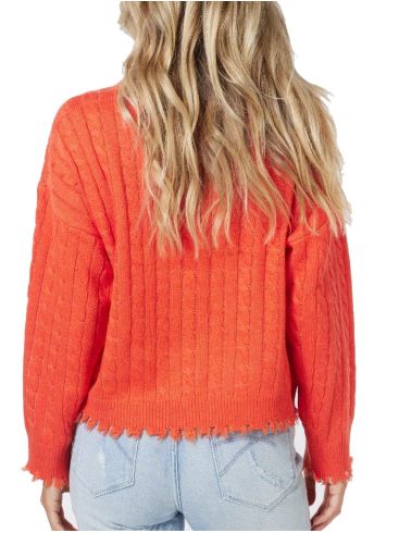 ESQUALO Women's orange sweater 18502 Orange