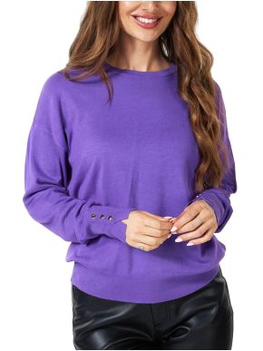 ESQUALO Women's sweater F23 07540  590 Deep Lavender