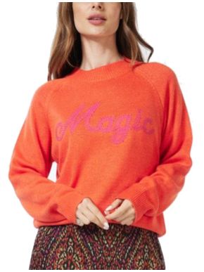 ESQUALO Women's orange sweater F23 18504 Orange
