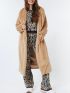 ESQUALO Women's camel long coat. 37514 Camel