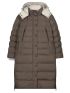RINO PELLE Dutch Brown Women's Long Quilted Jacket Jelco 7002310 Taupe