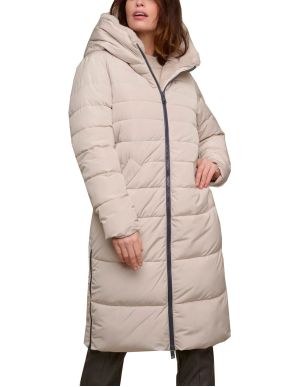 RINO PELLE Dutch Women's Long Quilted Jacket Keilafur 7002310 stone