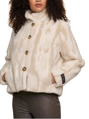 RINO PELLE Dutch women's off-white fur jacket Vie 7012310 Soft Ikat