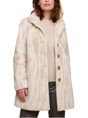 RINO PELLE Ολλανδικό εκρού γυναικείο γούνινο μπουφάν Nonna 7012310 Soft Ikat