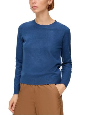 S.OLIVER Women's blue long sleeve blouse 2134376-5722