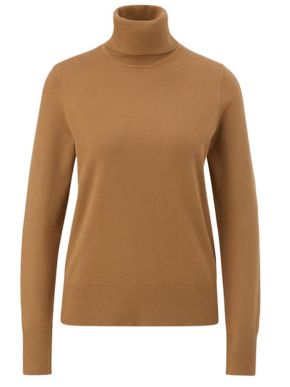 S.OLIVER Women's camel long sleeve knit top 2118974-8469