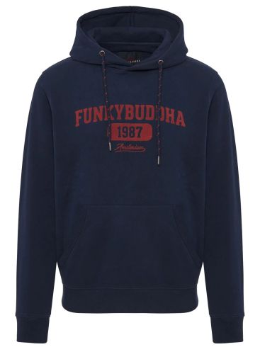 FUNKY BUDDHA Men's burgundy long sleeve sweatshirt FBM008-002-06 GRAPE