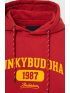 FUNKY BUDDHA Men's red long sleeve sweatshirt FBM008-052-06 TERRACOTA