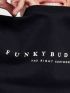 FUNKY BUDDHA Men's black long sleeve sweatshirt FBM008-094-06 BLACK