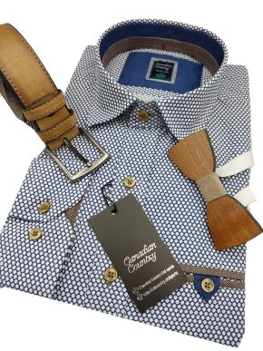 CANADIAN COUNTRY Ανδρικό μπλέ μακρυμάνικο πουκάμισο 5350-14